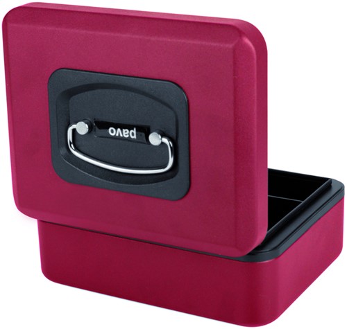 Geldkist Pavo Deluxe 200x160x90mm rood 1 Stuk-3