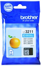 Inktcartridge Brother LC-3211C blauw 1 Stuk