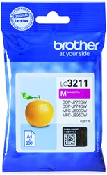 Inktcartridge Brother LC-3211M rood 1 Stuk