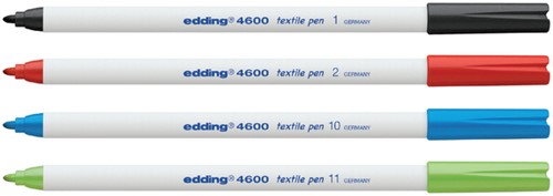 Textielmarker edding 4600 rond 1mm rood 1 Stuk-2