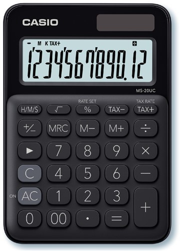 Rekenmachine Casio MS-20UC zwart 1 Stuk