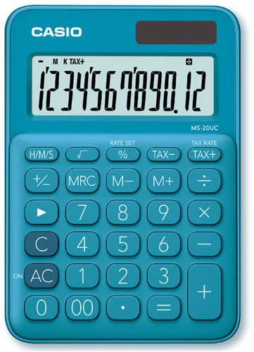 Rekenmachine Casio MS-20UC blauw 1 Stuk