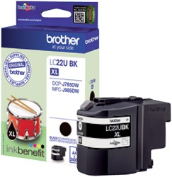 Inktcartridge Brother LC-22UBK zwart 1 Stuk