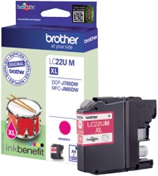 Inktcartridge Brother LC-22UM rood 1 Stuk