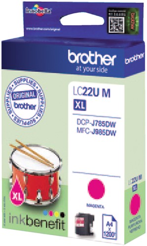 Inktcartridge Brother LC-22UM rood 1 Stuk-3