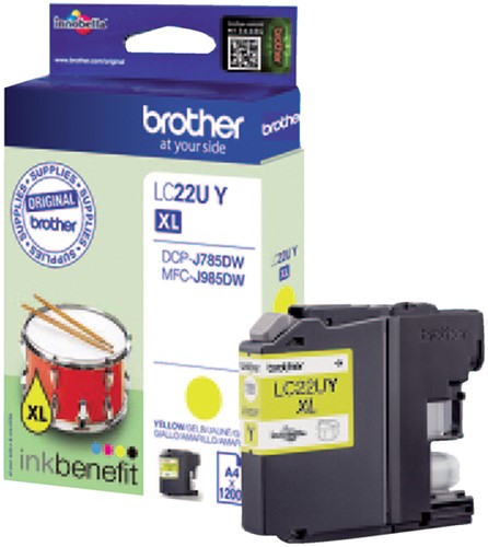 Inktcartridge Brother LC-22UY geel 1 Stuk