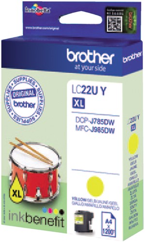 Inktcartridge Brother LC-22UY geel 1 Stuk-3