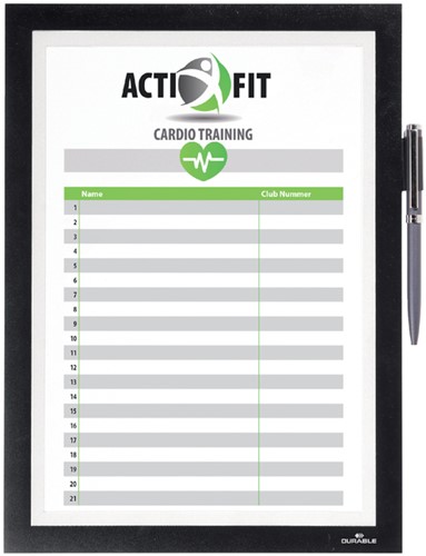 Duraframe Durable 499301 Note A4 zelfklevend zwart 1 Stuk