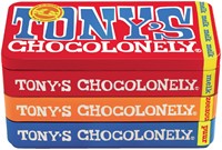 Chocolade Tony Chocolonely puur mlk en karam zeezt 3 Stuk