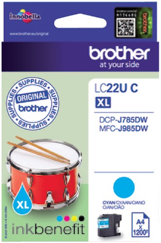 Inktcartridge Brother LC-22UC blauw 1 Stuk-2