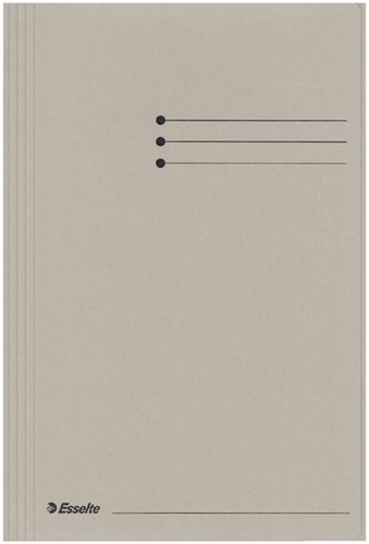 Dossiermap Esselte folio 3klep manilla 275gr grijs 1 Stuk