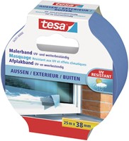 Afplaktape tesa Prof outdoor 25mx38mm blauw 1 Rol