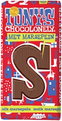Chocoladeletter Tony Chocolonely melk marsepein S 1 Stuk