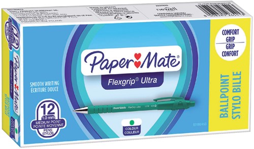 Balpen Papermate Flexgrip Ultra M groen 1 Stuk-2