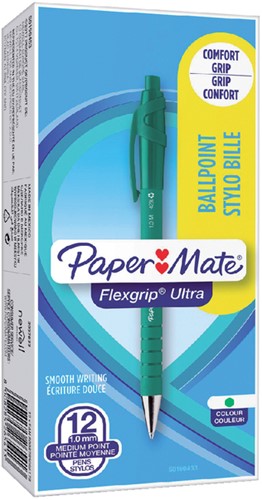 Balpen Papermate Flexgrip Ultra M groen 1 Stuk-3
