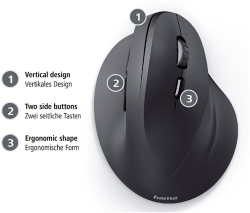 Muis Hama EMW 500 optical draadloos zwart 1 Stuk-3