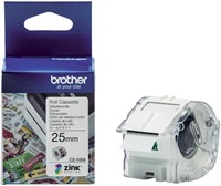 Etiket Brother CZ1004 multifunctioneel 25mm 5m wit 1 Stuk
