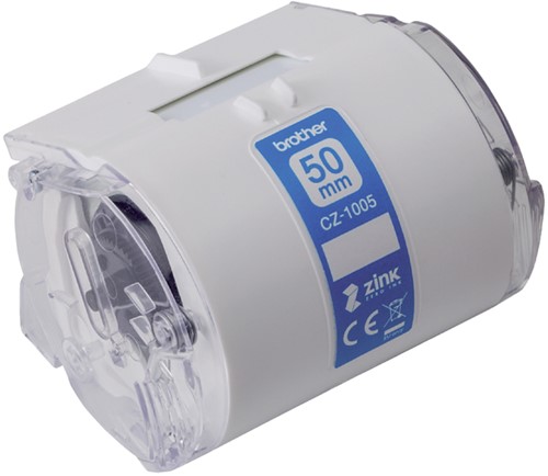Etiket Brother CZ1005 multifunctioneel 50mm 5m wit 1 Stuk-2