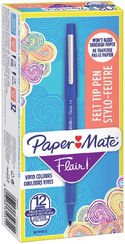 Fineliner Papermate Flair Original M blauw 1 Stuk-3