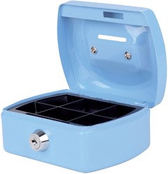 Geldkist Pavo met muntgleuf 125x95x60mm lichtblauw 1 Stuk