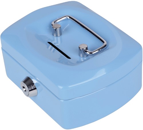 Geldkist Pavo met muntgleuf 125x95x60mm lichtblauw 1 Stuk-2