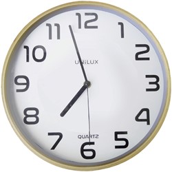 Wandklok Unilux Baltic hout wit 1 Stuk