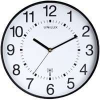 Wandklok Unilux Maxi radio dia 37.5cm zwart/wit 1 Stuk