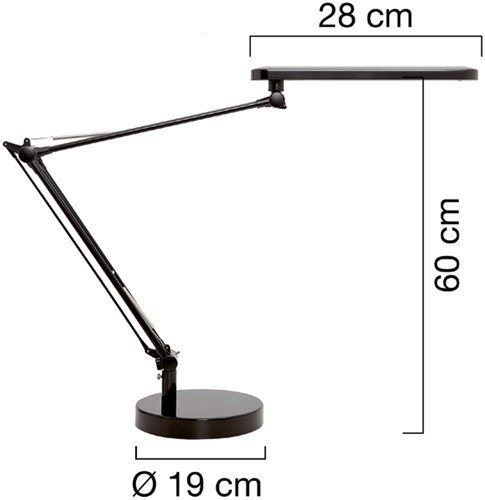 Bureaulamp Unilux Mambo led zwart 1 Stuk-2