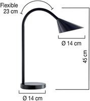 Bureaulamp Unilux Sol led zwart 1 Stuk-2