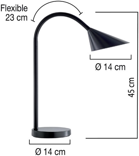 Bureaulamp Unilux Sol led zwart 1 Stuk-2