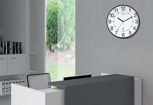 Wandklok Unilux Maxi radio dia 37.5cm zwart/wit 1 Stuk-2