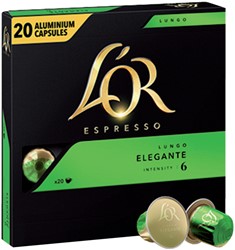 Koffiecups L'Or espresso Lungo Elegante 20st 20 Stuk