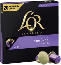 Koffiecups L'Or espresso Lungo Profondo 20st 20 Stuk