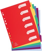 Tabbladen Exacompta 225x297mm 11gaats 6delig ass 1 Set-2