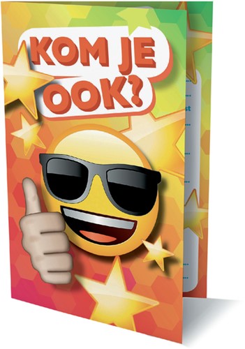 UITNODIGING EMOJI 6 Stuk-2