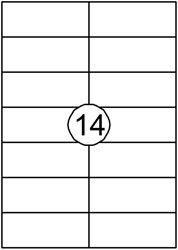 Etiket Quantore 105x42.4mm 1400st 100 Vel