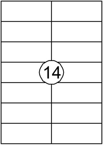 Etiket Avery DP144 105x42mm wit 1400stuks 100 Vel-2