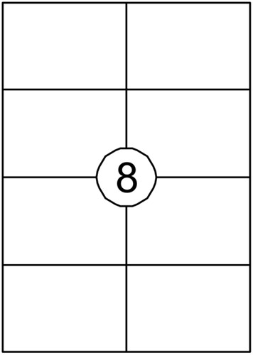 Etiket Quantore 105x74mm 800st 100 Vel
