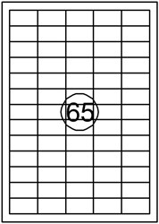 Etiket Quantore 38.1x21.2mm 6500st 100 Vel