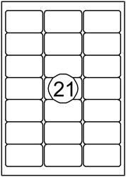 Etiket Quantore 63.5x38.1mm 2100st 100 Vel