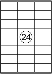 Etiket Quantore 70x36mm 2400st 100 Vel