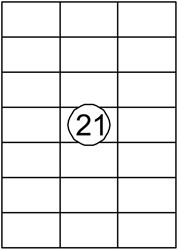 Etiket Quantore 70x42.3mm 2100st 100 Vel