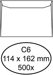 Envelop Quantore bank C6 114x162 80gr wt 500 Stuk