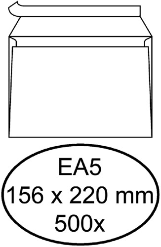 Envelop Quantore bank EA5 156x220mm zelfklevend wit 500 stuks