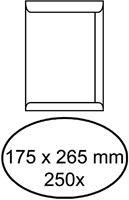 Envelop akte IEZZY 175x265mm zelfklevend 100gr wit 250 Stuk