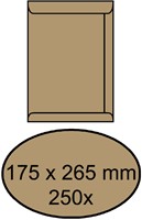 Envelop akte IEZZY 175x265mm zelfklevend 90gr br 250 Stuk
