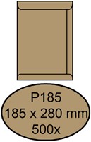 Envelop Quantore akte P185 185x280 90g bruinkraft 500 Stuk