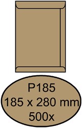 Envelop Quantore akte P185 185x280 90g bruinkraft 500 Stuk