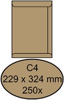 Envelop Quantore akte C4 229x324 90gr bruinkraft 250 Stuk