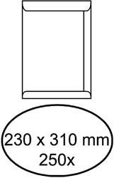 Envelop akte IEZZY 230x310mm zelfklevend 100gr wit 250 Stuk